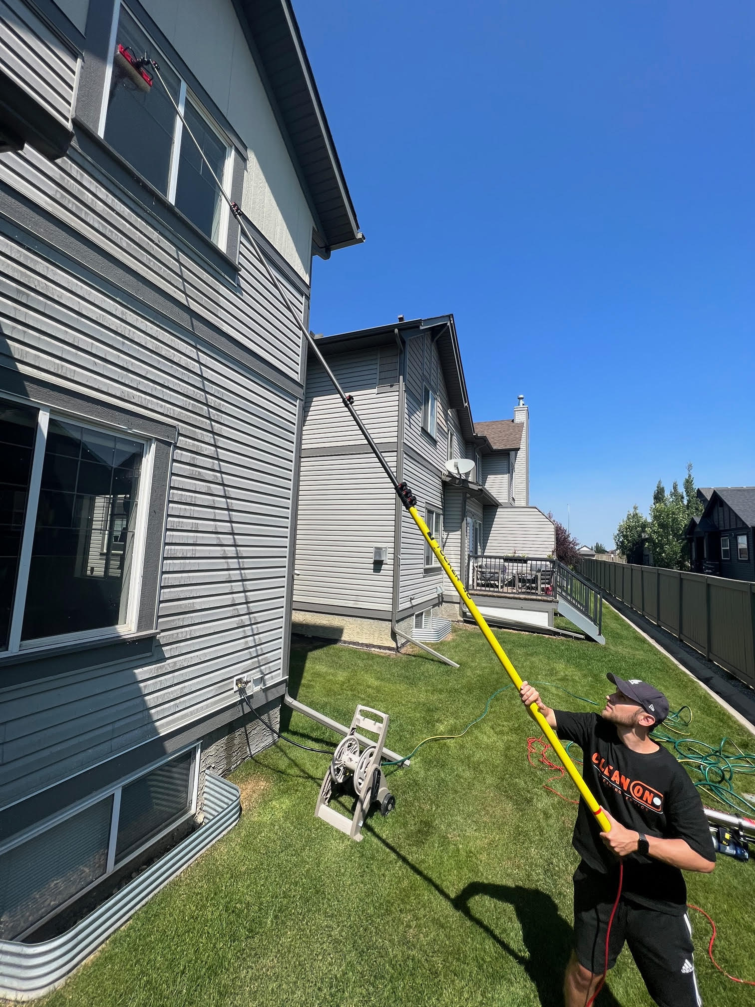 Water fed window cleaning in Calgary